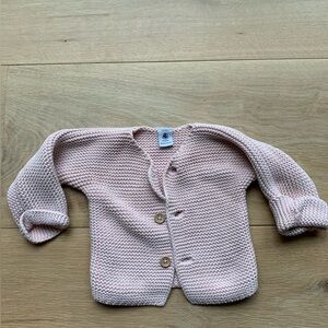 Petit Bateau Soft Pink Knit Baby Sweater